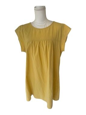Just fashion now Marigold yellow cotton babydoll dress womens summer dress